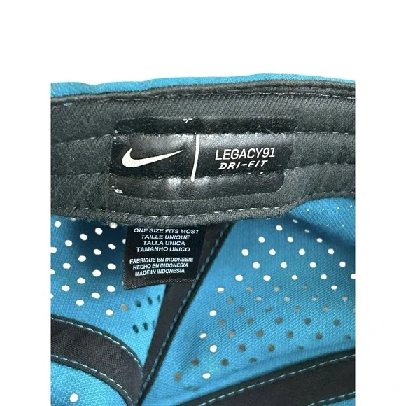 Nike Legacy91 Dri-Fit Adjustable Hat Embroidered Swoosh Men Women Teal Golf - Picture 9 of 13